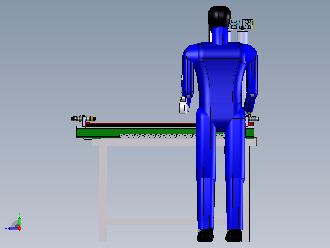 钣金压平卷弯机器右视图