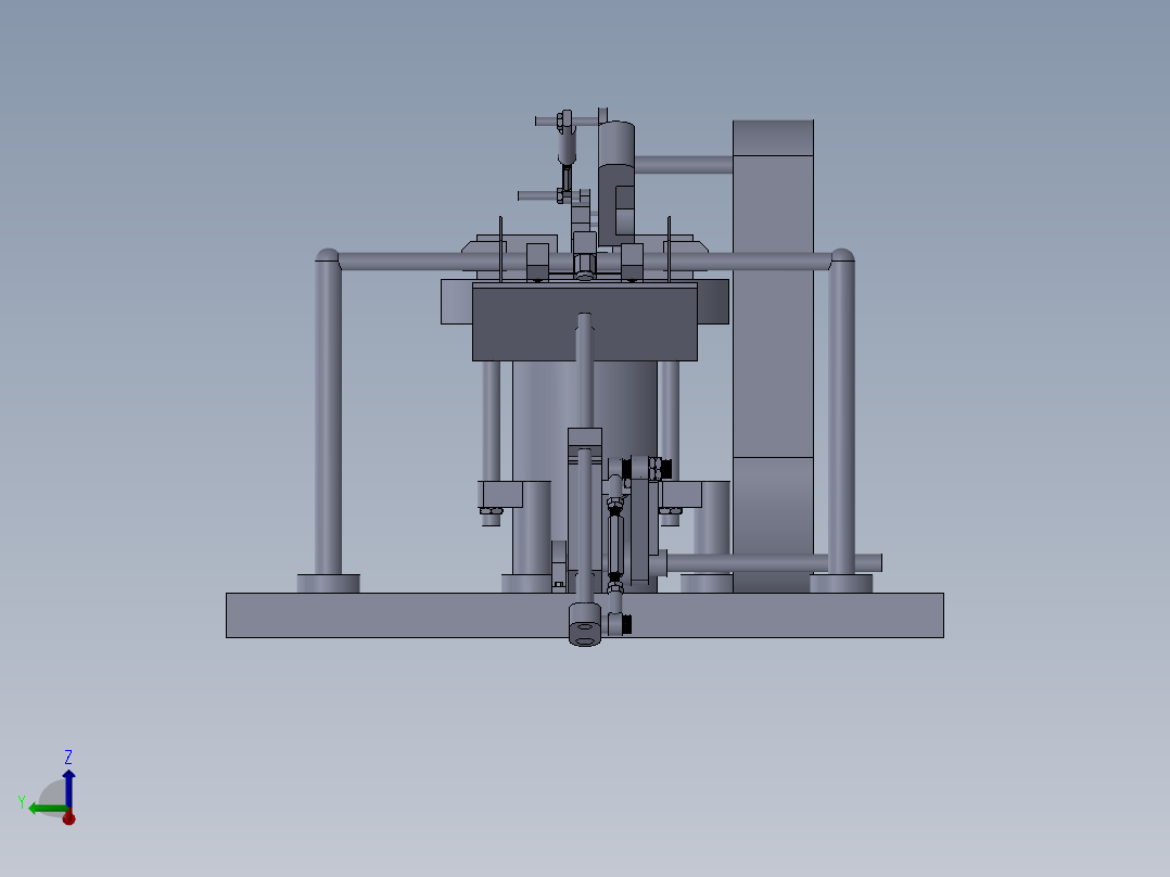 全自动给袋式包装机三维图 二维装配图 部装图 零件图前视图