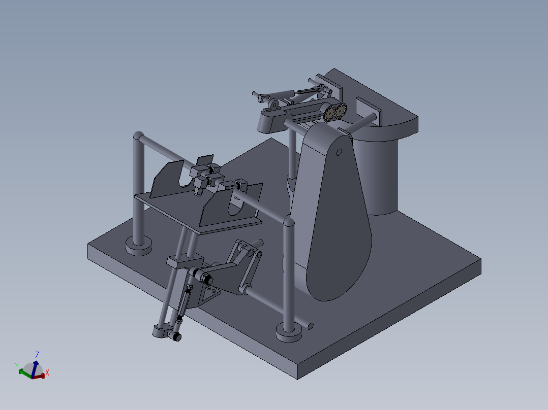 全自动给袋式包装机三维图 二维装配图 部装图 零件图正等轴测图