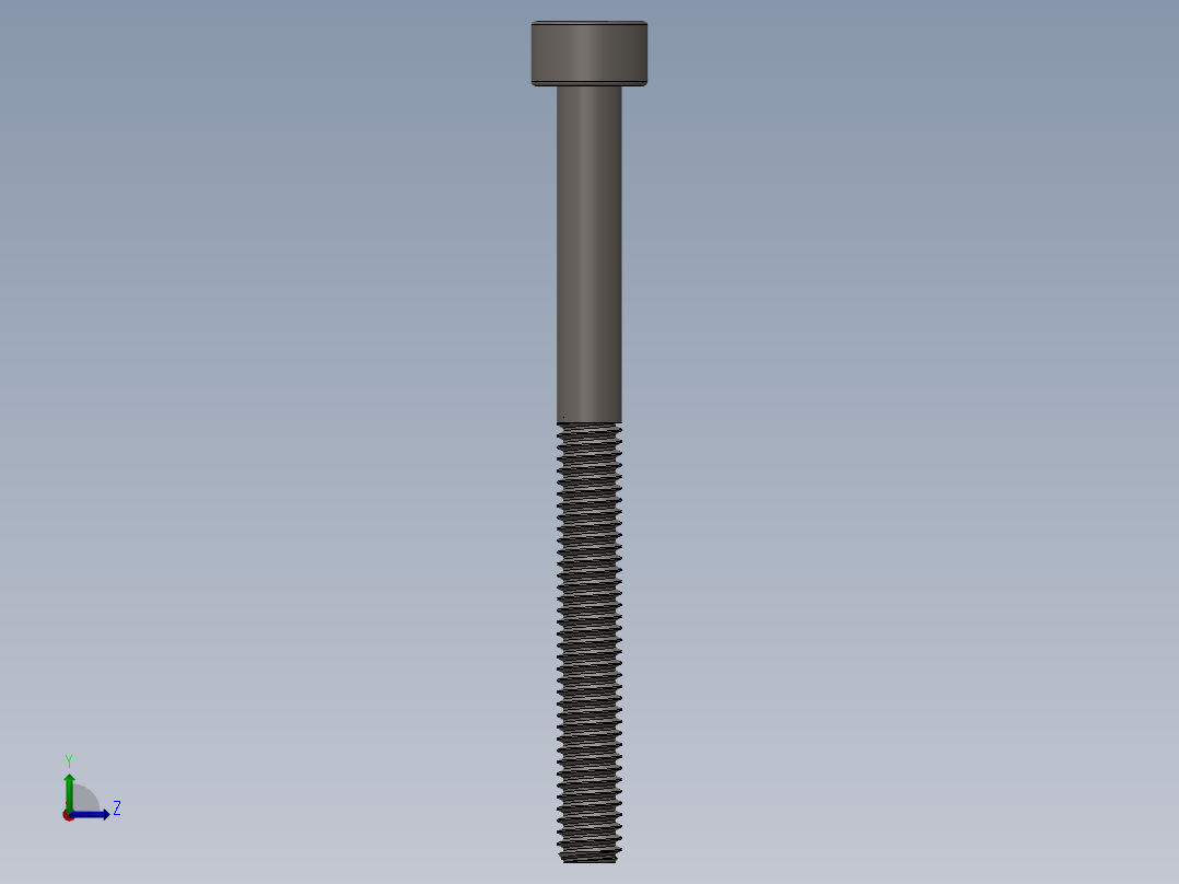 Screw_DIN_912_M2.5x30_A2.SLDPRT公制内六角螺钉左视图