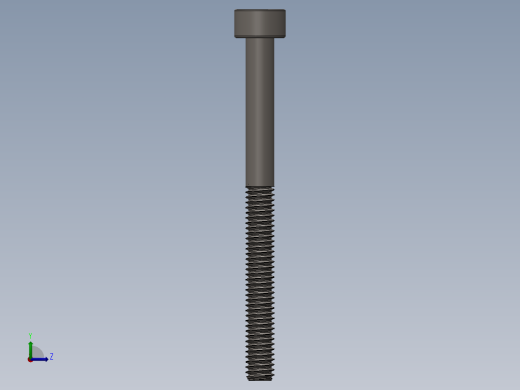 Screw_DIN_912_M2.5x30_A2.SLDPRT公制内六角螺钉左视缩略图