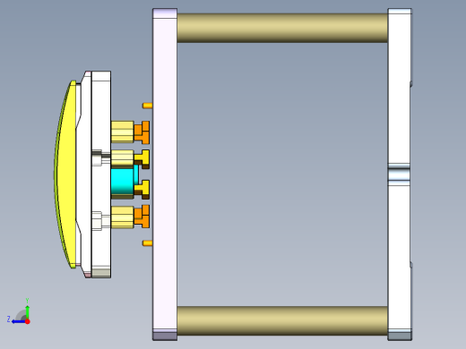 音响后盖铣外观面治具模型右视缩略图