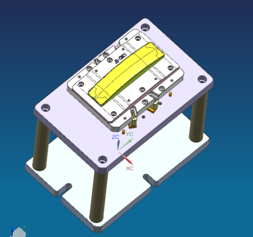 音响后盖铣外观面治具模型缩略图