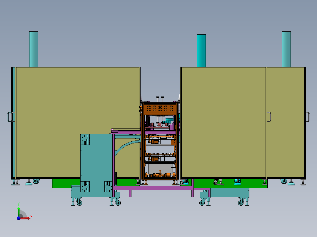 CPU测试自动化线体sw16前视图