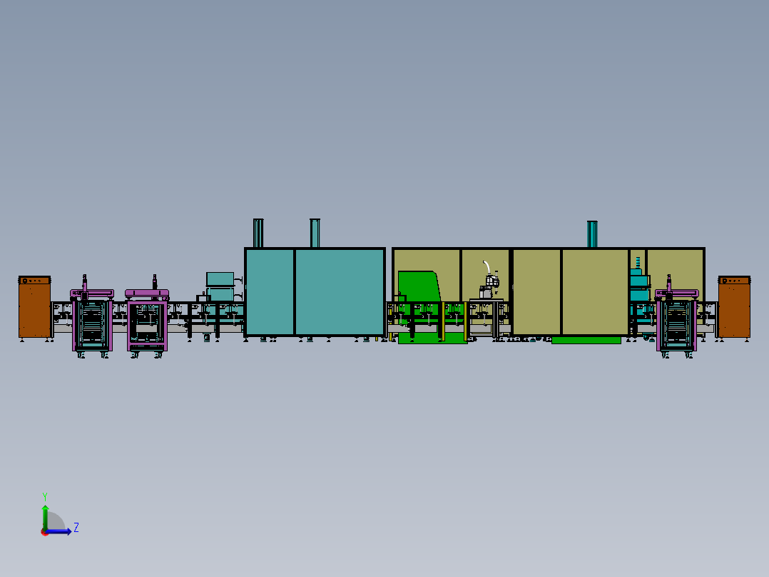 CPU测试自动化线体sw16左视图