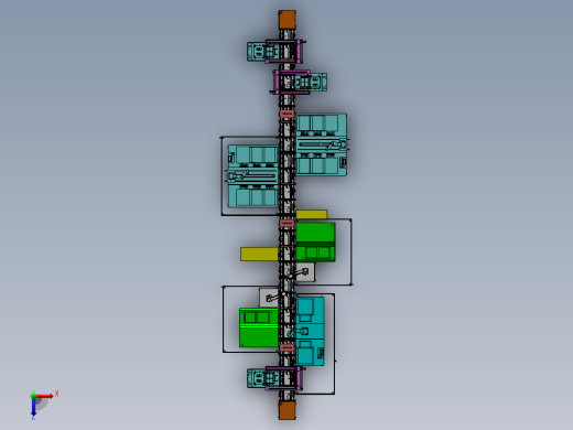 CPU测试自动化线体sw16俯视缩略图