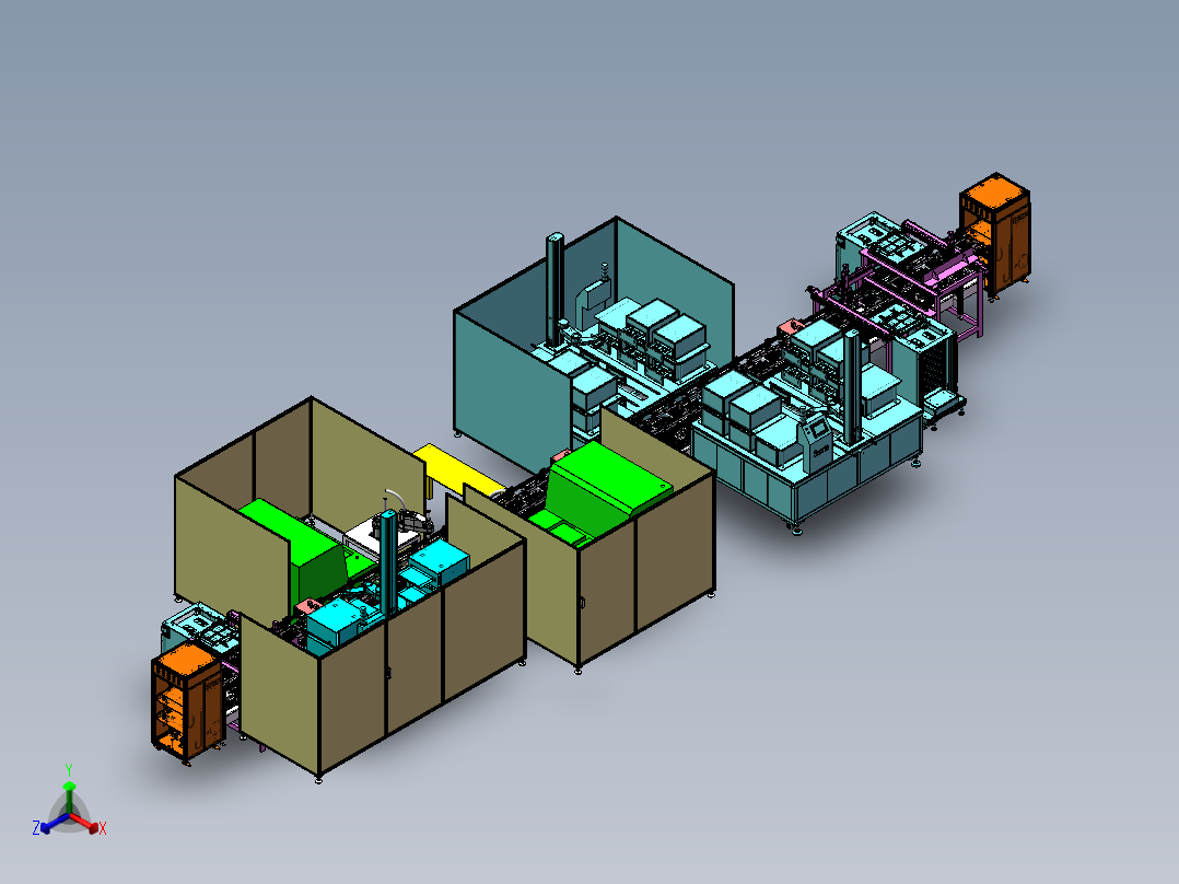 CPU测试自动化线体sw16正等轴测图