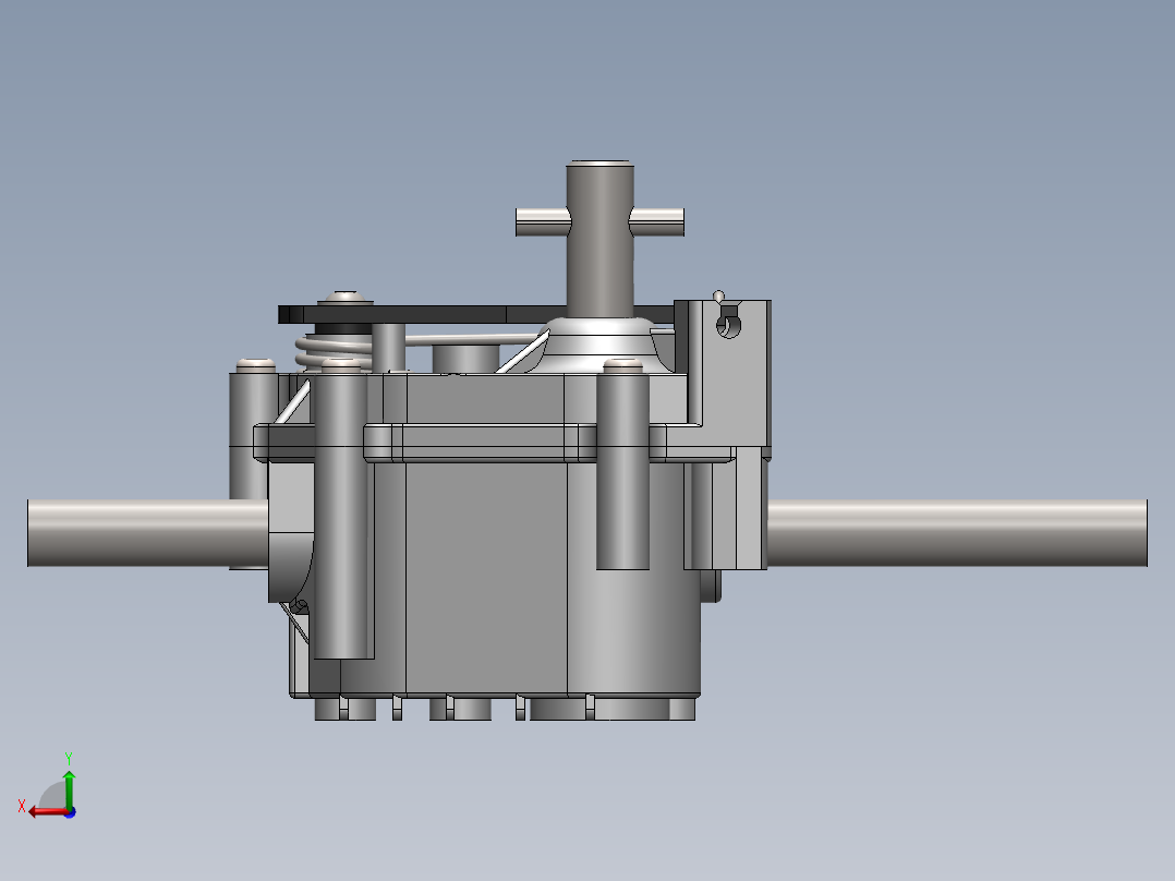 蜗轮蜗杆(12)后视图