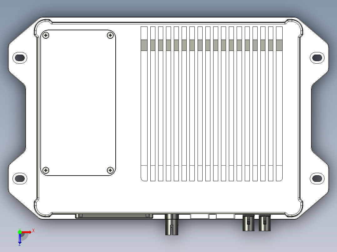 工控机电脑控制器俯视图