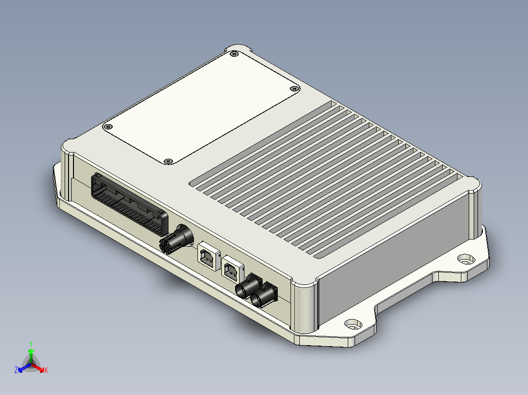 工控机电脑控制器正等轴测图