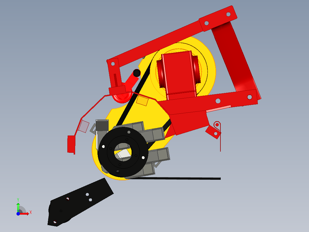 玉米秸秆还田机前视图