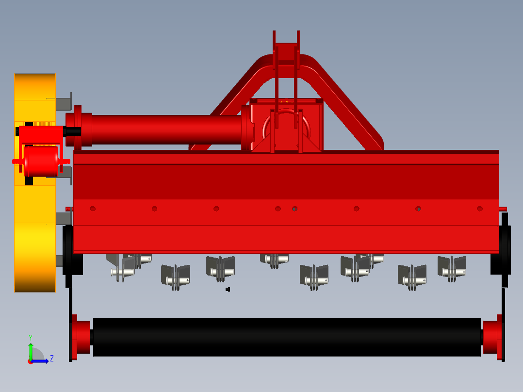 玉米秸秆还田机左视图