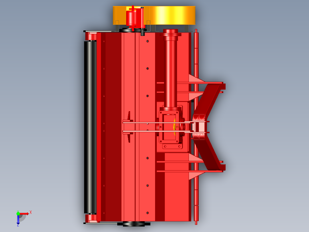 玉米秸秆还田机俯视图