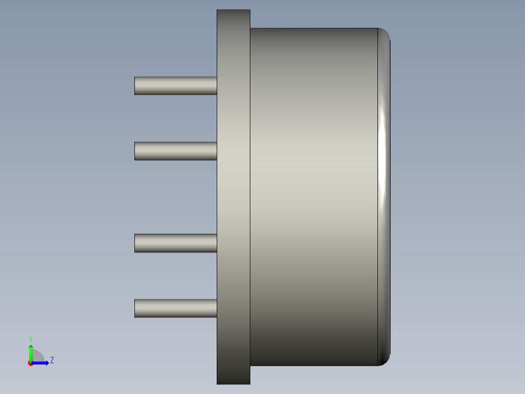 bs612 pir传感器8 2mm 6引线3mm 13左视图