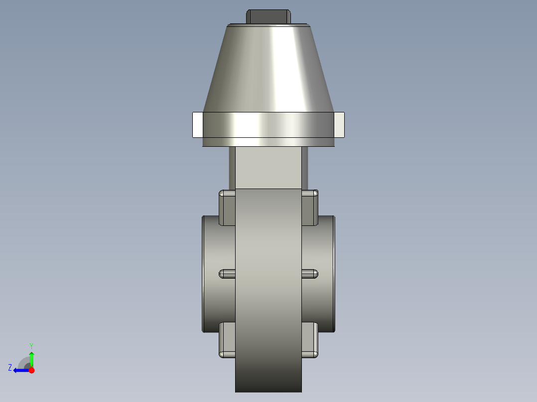UPVC手柄式蝶阀_DN-40右视图
