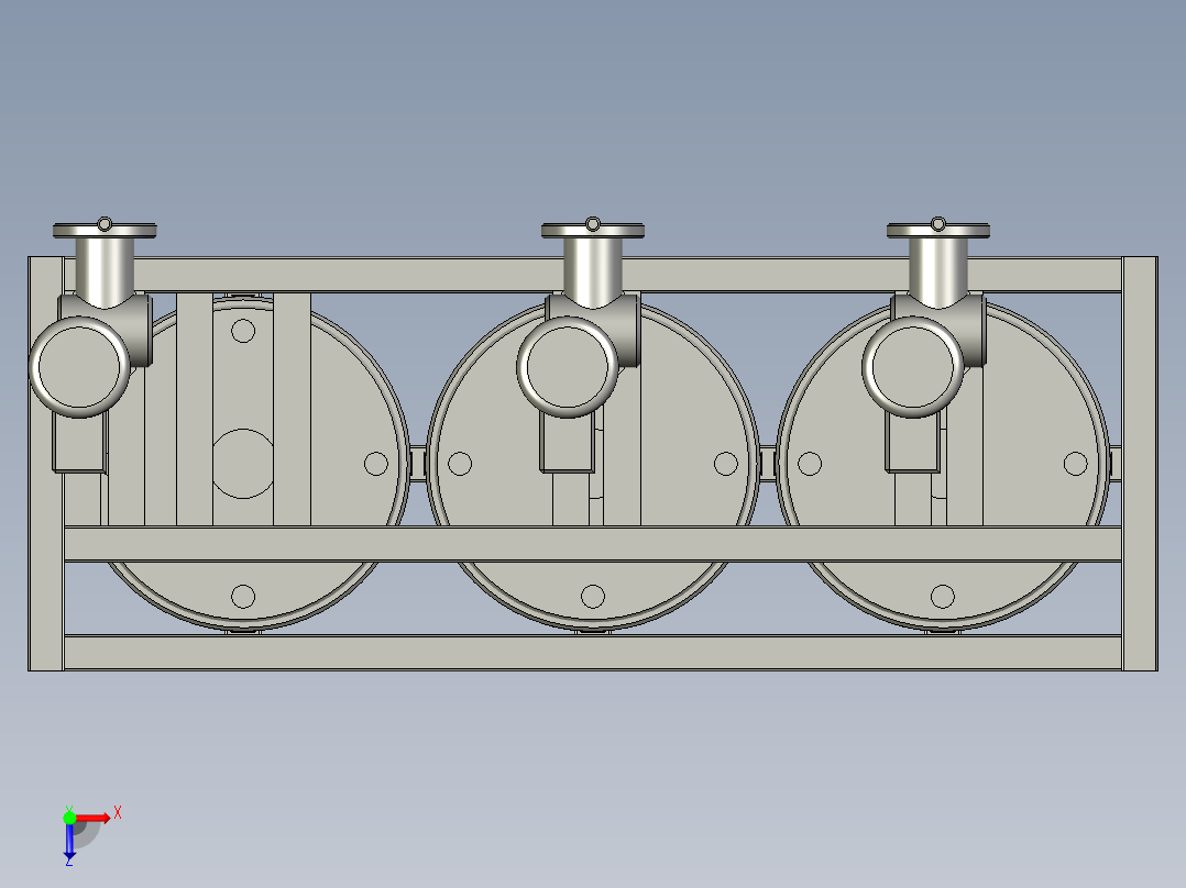 100x3药箱组件俯视图