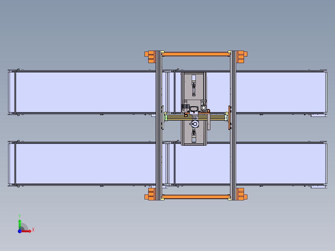 龙门桁架式取料机械手前视图