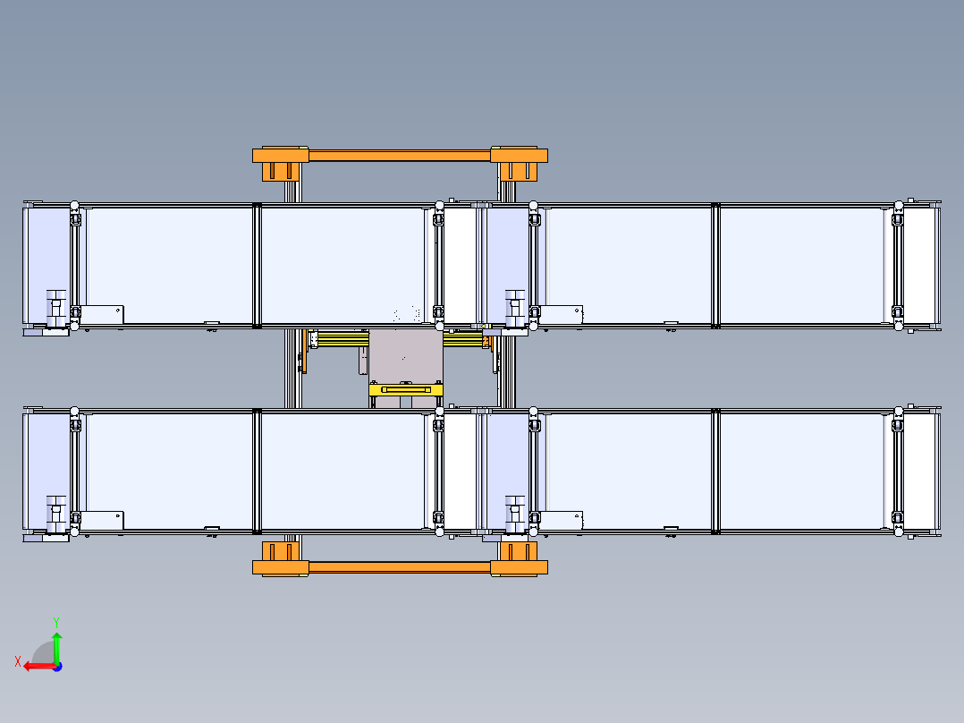 龙门桁架式取料机械手后视图
