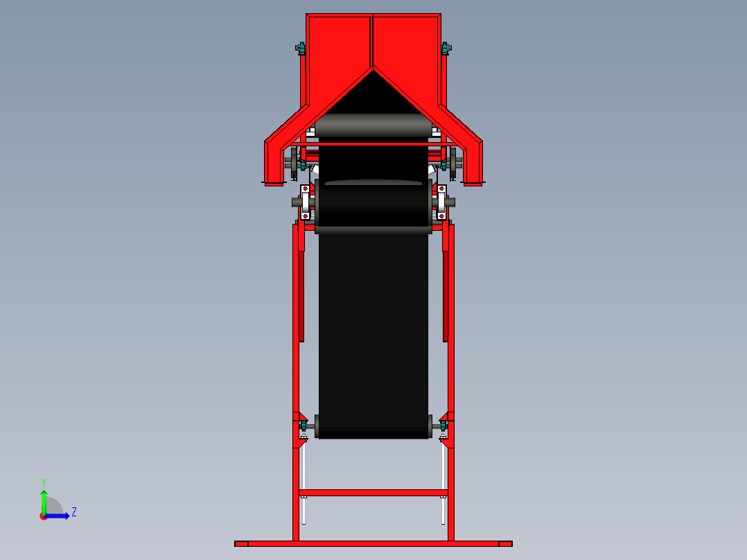 仓库输送带左视图