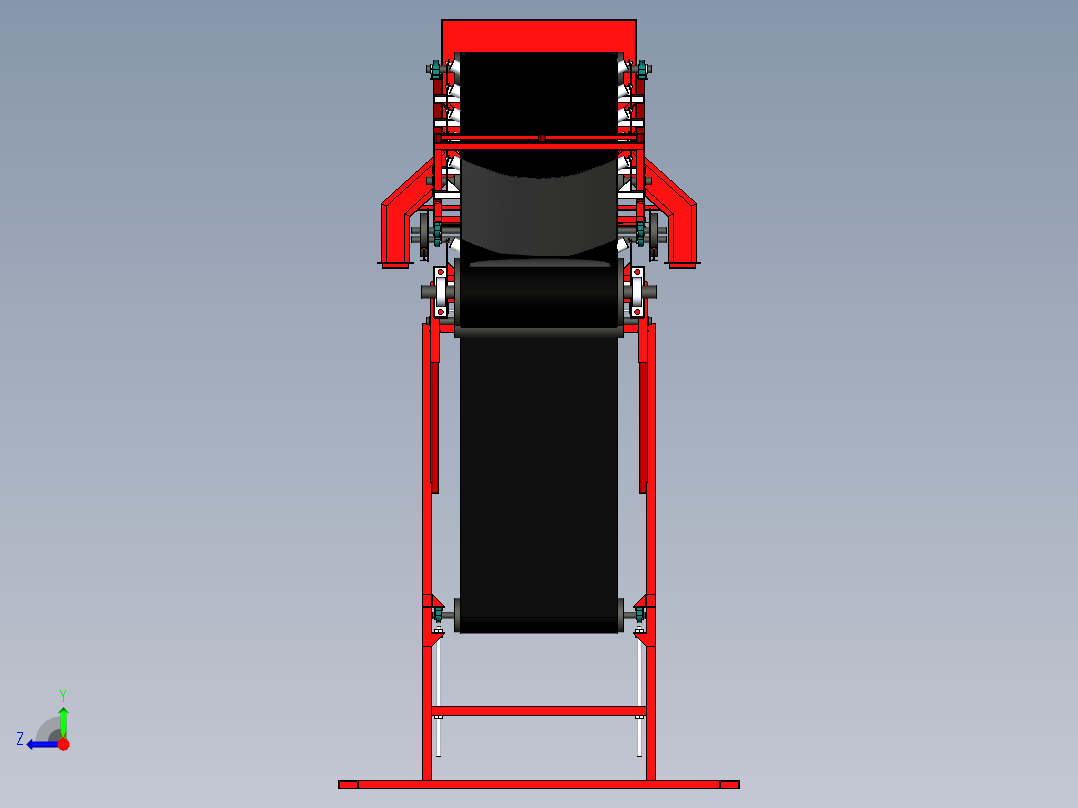 仓库输送带右视图