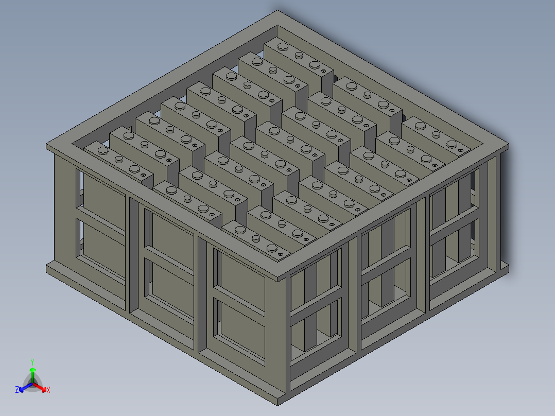 新能源汽车电池包加工生产线设计-中锂锂电池与托盘装置正等轴测图