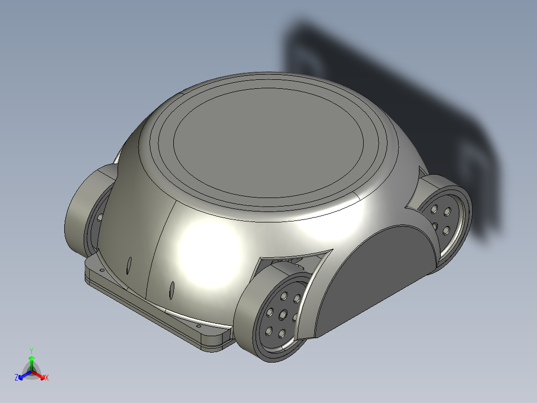 平板安全机构的小型搬运车正等轴测图