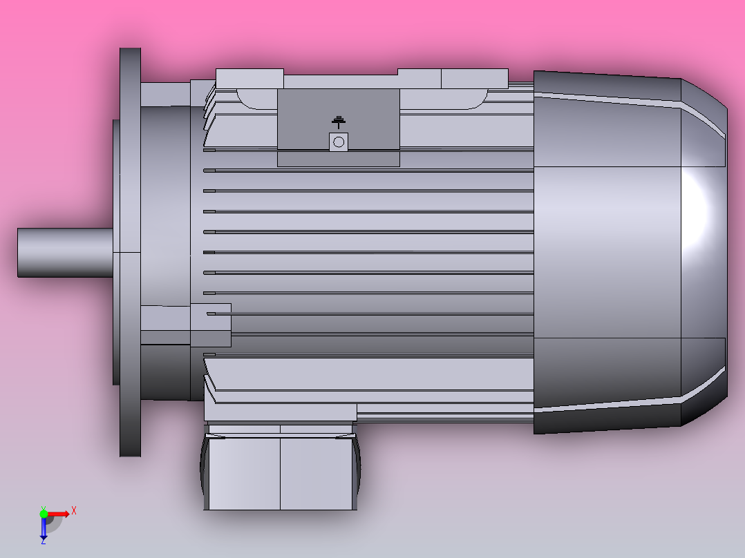 电机西门子1LE1002-0EC02-2JA4俯视图