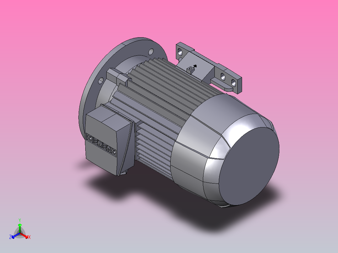 电机西门子1LE1002-0EC02-2JA4正等轴测图