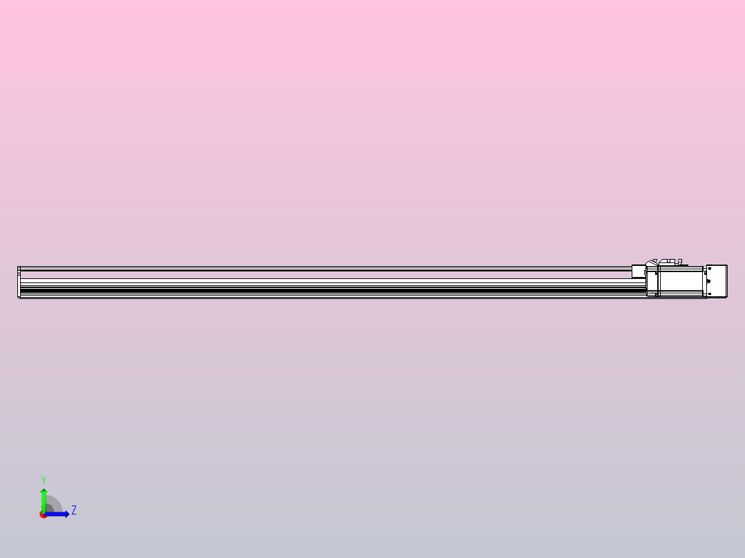 日规模组半封闭丝杆TPA-HNR-105D-1610C-L1150-ML-Y-P40-N3左视图