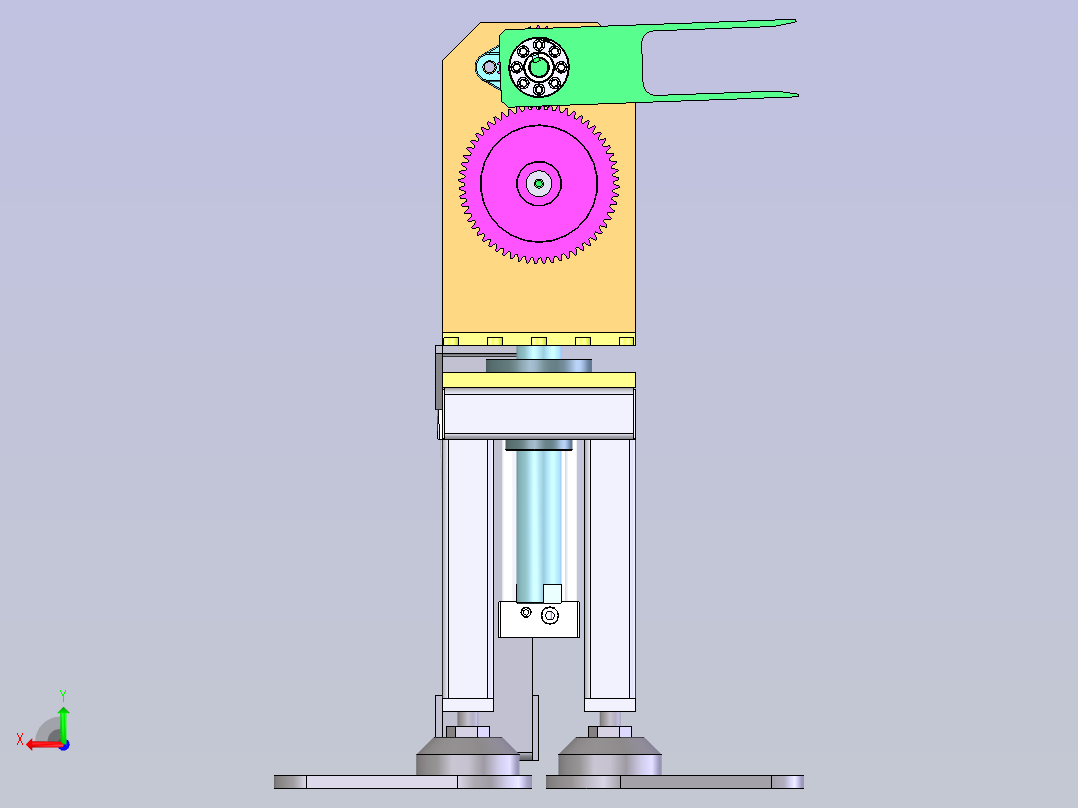 180度翻转装置后视图