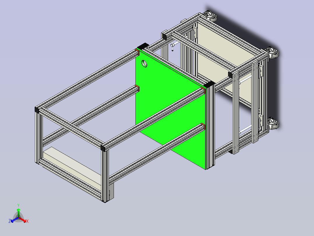 高度可调通用性台架主视图