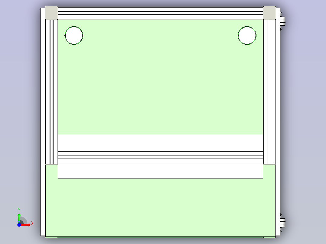 高度可调通用性台架前视图
