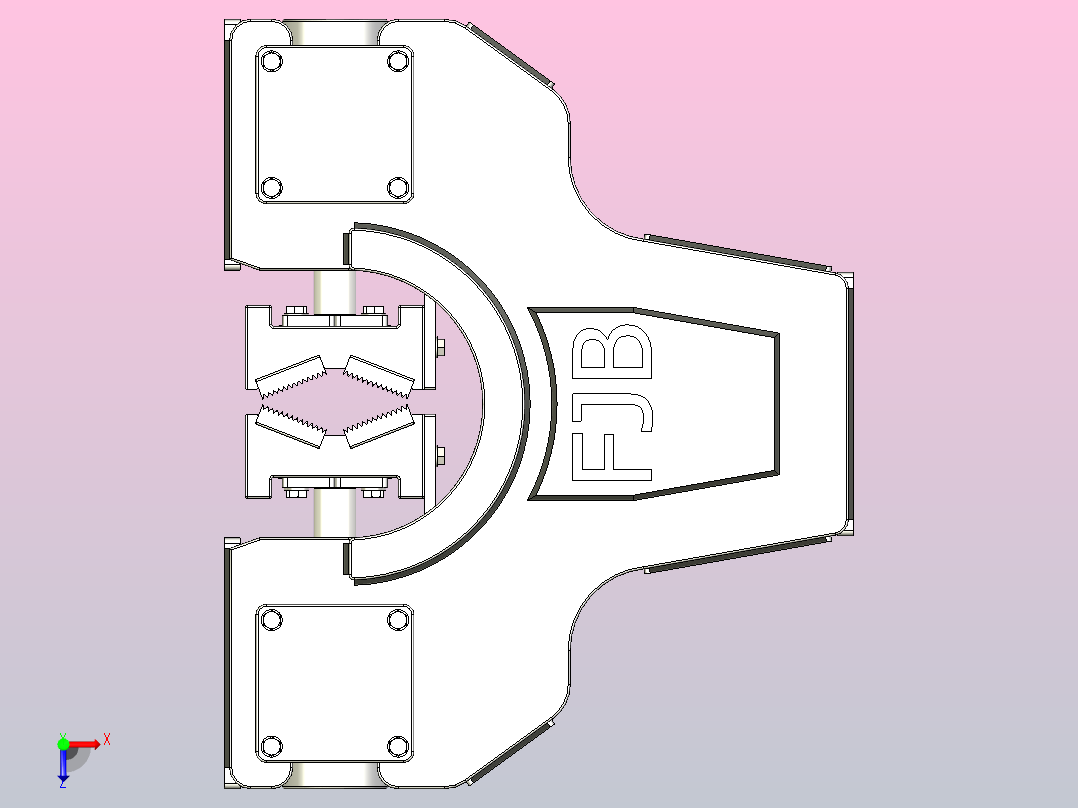 钻机液压夹具1俯视图