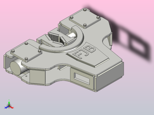 钻机液压夹具1正等轴测缩略图