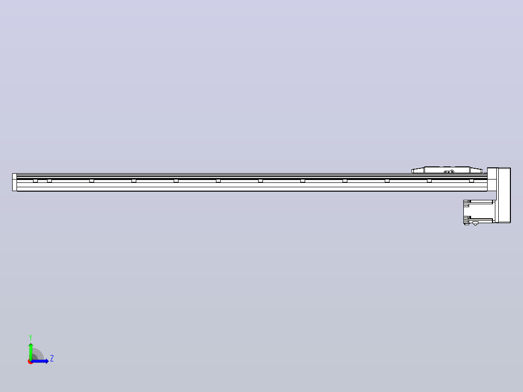 滚珠丝杠直线轴内置导轨TPA-GCR-170-2510C-L1400-MP-M75-N3左视图