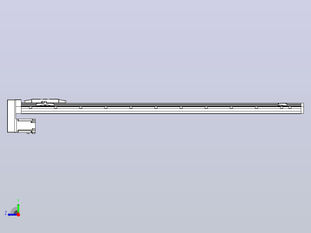 滚珠丝杠直线轴内置导轨TPA-GCR-170-2510C-L1400-MP-M75-N3右视图