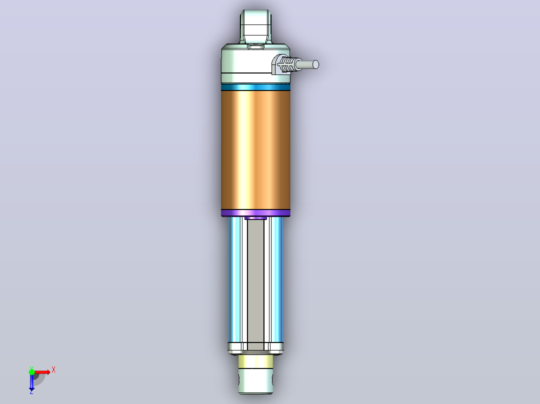电动推杆2000N(ZJWSN-A1)[ZJWSN-A1-S100]俯视图