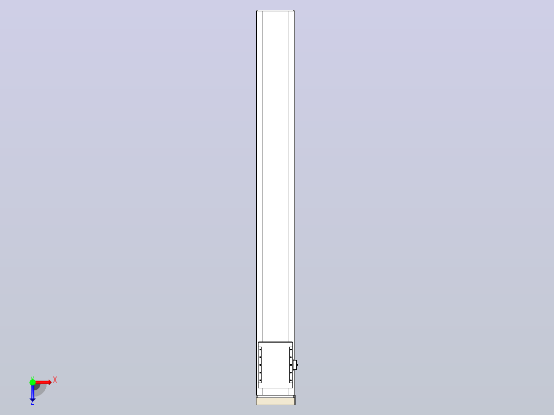 滚珠丝杠直线轴带导轨全封闭TPA-HCR-202D-2510C-L1700-MP-C-P75-N3俯视图