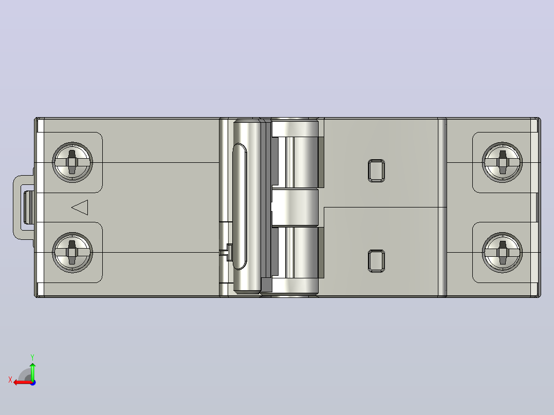 NB8LE-63M 1P&amp;N剩余电流动作断路器三维模型后视图
