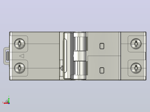 NB8LE-63M 1P&amp;N剩余电流动作断路器三维模型后视缩略图