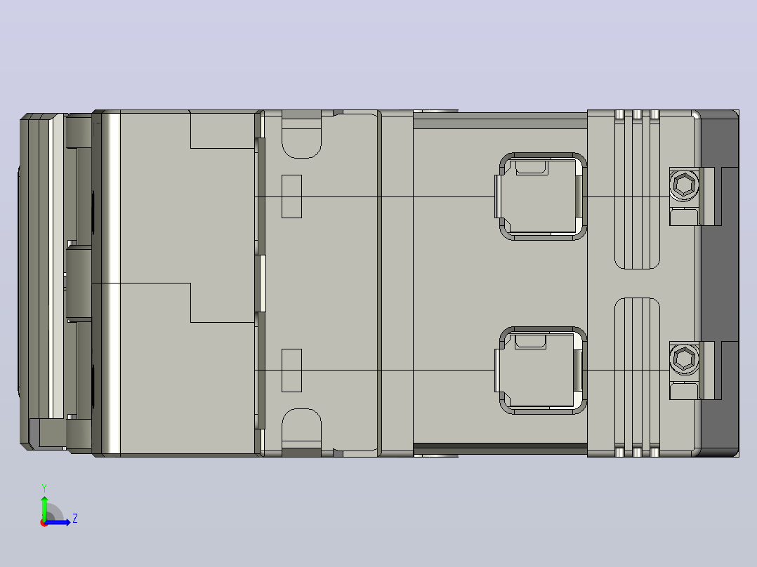 NB8LE-63M 1P&amp;N剩余电流动作断路器三维模型左视图