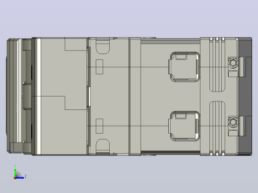 NB8LE-63M 1P&amp;N剩余电流动作断路器三维模型左视缩略图