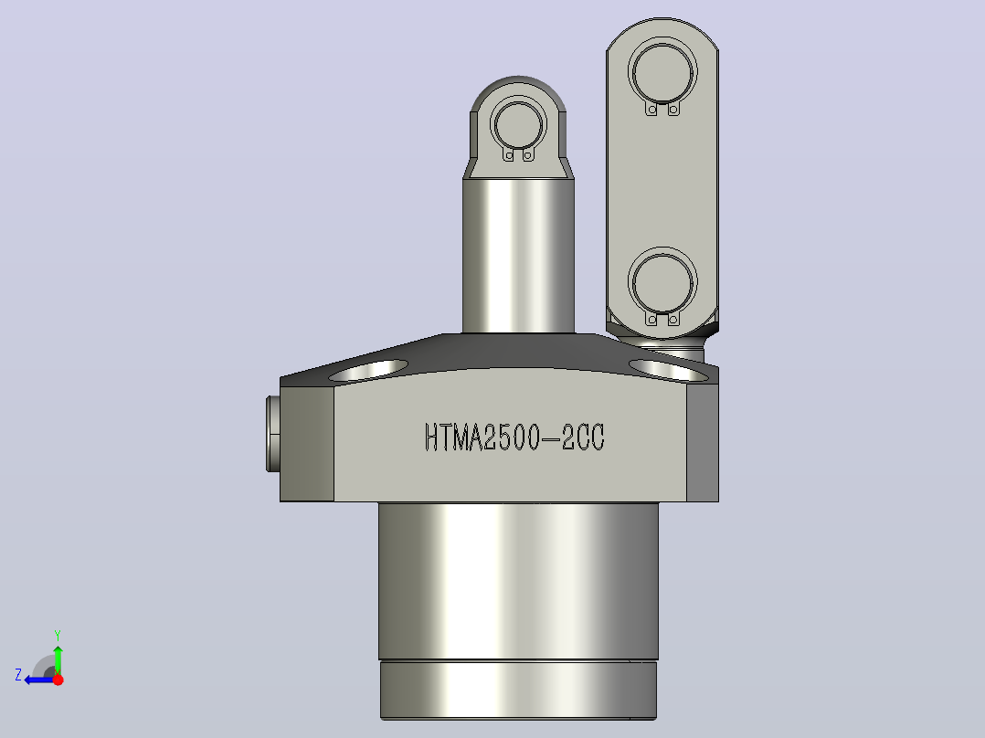 HTMA2500-2CC油压复动杠杆式夹紧器右视图
