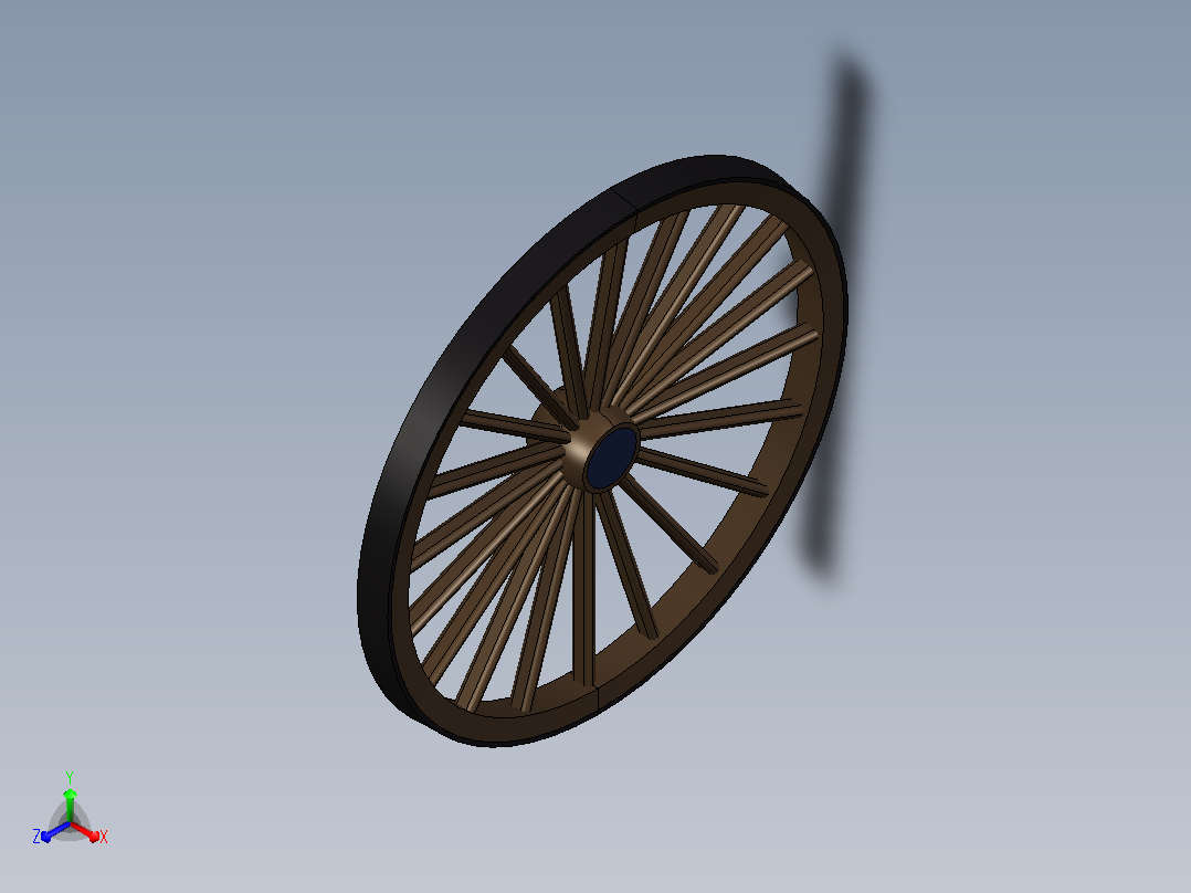 单匹马车模型主视图