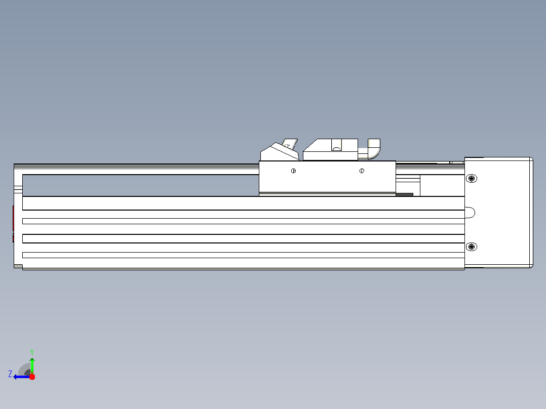 日规模组半封闭丝杆TPA-HNR-85D-1610C-L100-MR-Y-P20-N3右视图