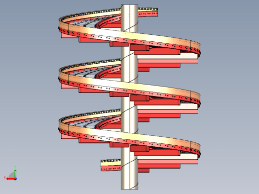 螺旋重力滚筒输送机滚筒输送带后视缩略图