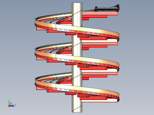 螺旋重力滚筒输送机滚筒输送带左视缩略图
