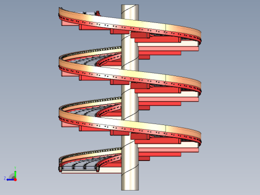 螺旋重力滚筒输送机滚筒输送带右视缩略图