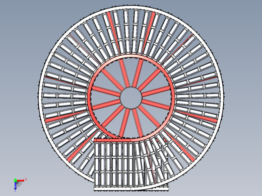 螺旋重力滚筒输送机滚筒输送带俯视缩略图