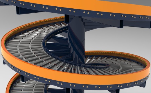 螺旋重力滚筒输送机滚筒输送带缩略图